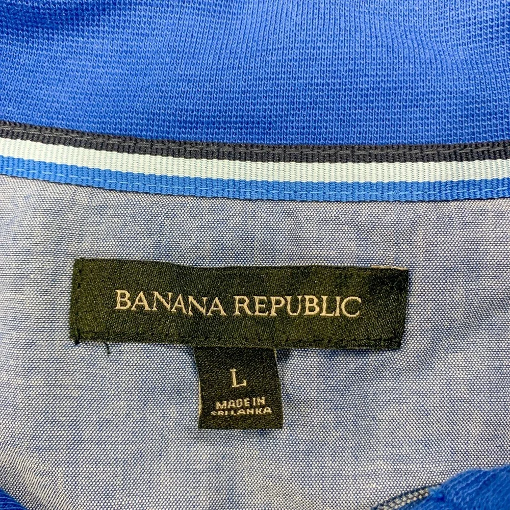 Banana Republic‎ Sweater Mens Large Blue Business Casual Athleisure Stretch Fall